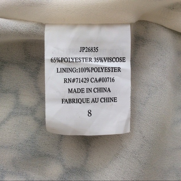 Jax Black & White Floral Embroidered Skirt Size 8 - Picture 9 of 13